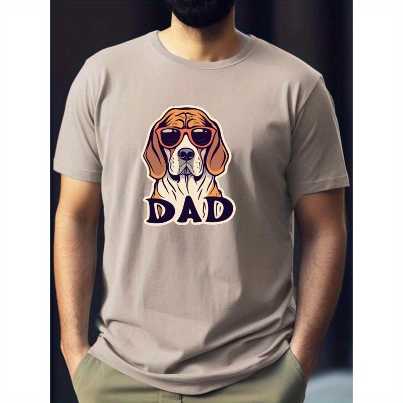 

Beagle In Sunglasses Print T Shirt, Tees For Men, Casual Short Sleeve T-shirt For Summer