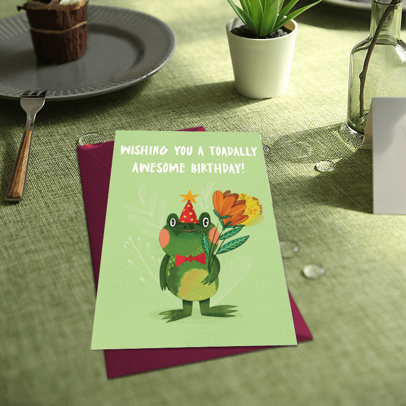 Frog Birthday Card - Temu