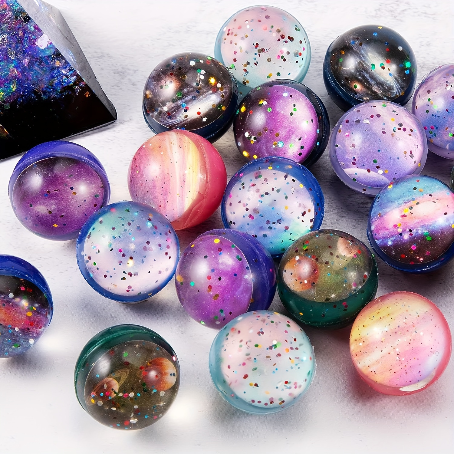 

6/12pcs Space , Starry Sky,rubber Balls, Space Theme Suitable For Party Favors, Goodie Bag Fillers, Prizes And Pet Toys, New Year Gifts, School Season Gifts