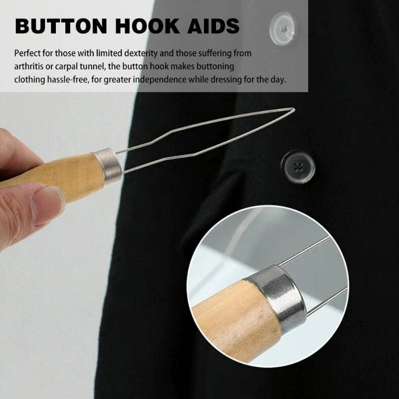 Shirts Button Hook Helper Clothes Shirts Pull Hand Puller - Temu