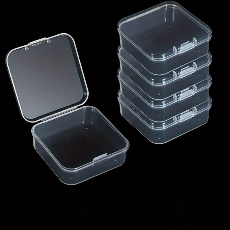 10/5/1Pcs Mini Boxes Rectangle Transparent Plastic Jewelry Storage Case  Container Packaging Box