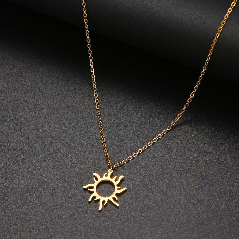 Spin Turn Sunflower Inlaid Zircon Women Fashion Necklace - Temu