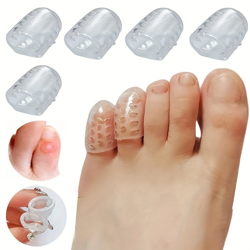 Big Toe Protector, 10PCS Breathable Gel Toe Cap Silicone Toe Cover Sleeves with  Holes, Provides Relief from Missing or Ingrown Toenails, Corns, Blisters,  Hammer Toes, Reduce Friction : : Beauty