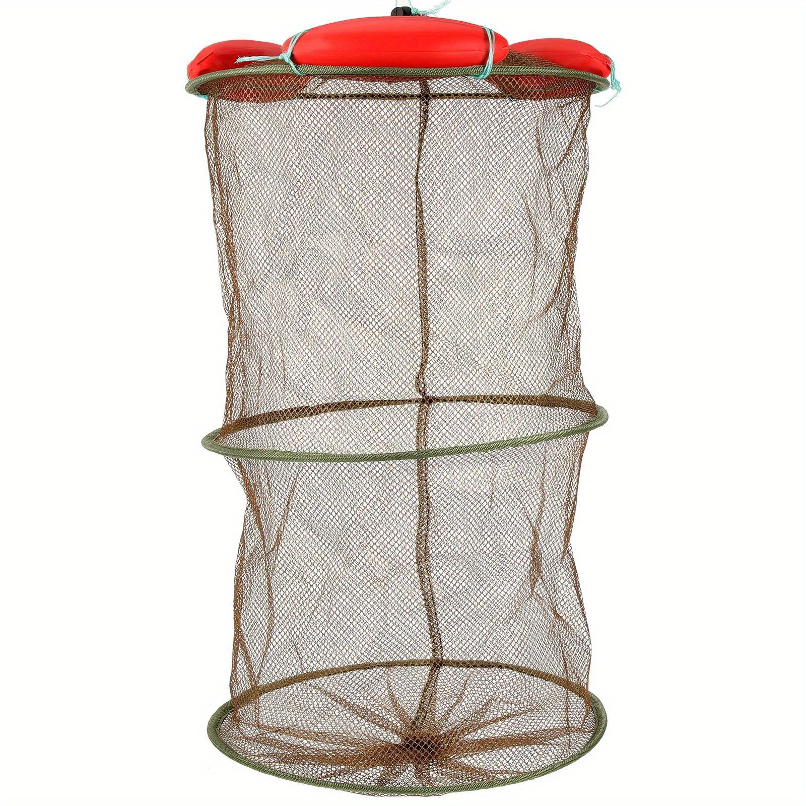 Metal Wire Fishing Cages Foldable Steel Net Fish Baskets Outdoor