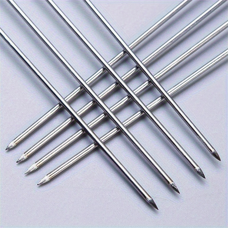 20pcs barbecue skewers stainless steel skewers for bbq multifunctional metal bbq skewers with wooden handle grilling stainless steel skewers bbq needle sticks outdoor cooking bbq supplies details 8