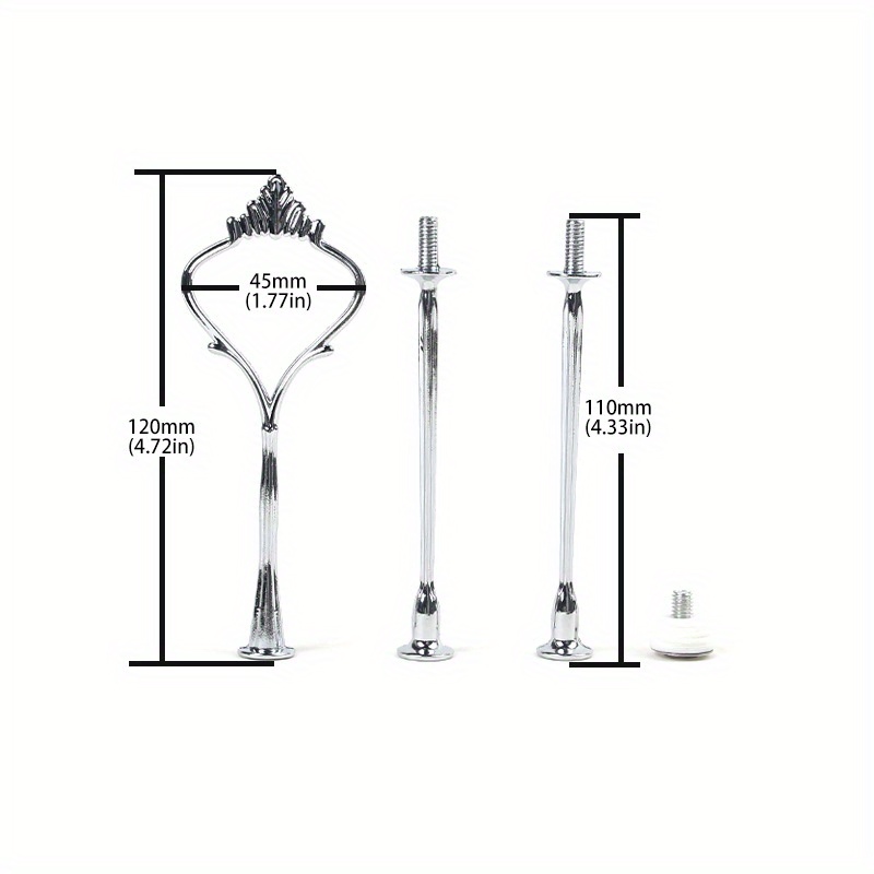 Image of European Style Wedding Party Multi-tier Crown Cake Dessert Plate Stand, Alloy Fruit Plate Stand, Hardware Accessories