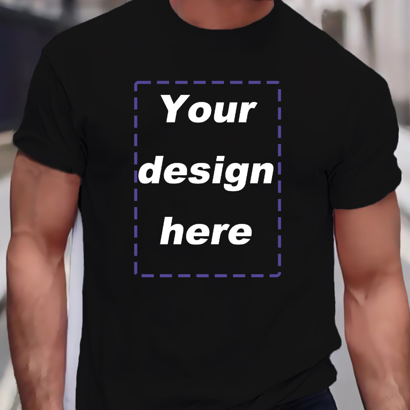 

Customized Graphic Men's Short Sleeve T-shirt, Comfy Stretchy Trendy Tees For Summer, Casual Fashion Clothing