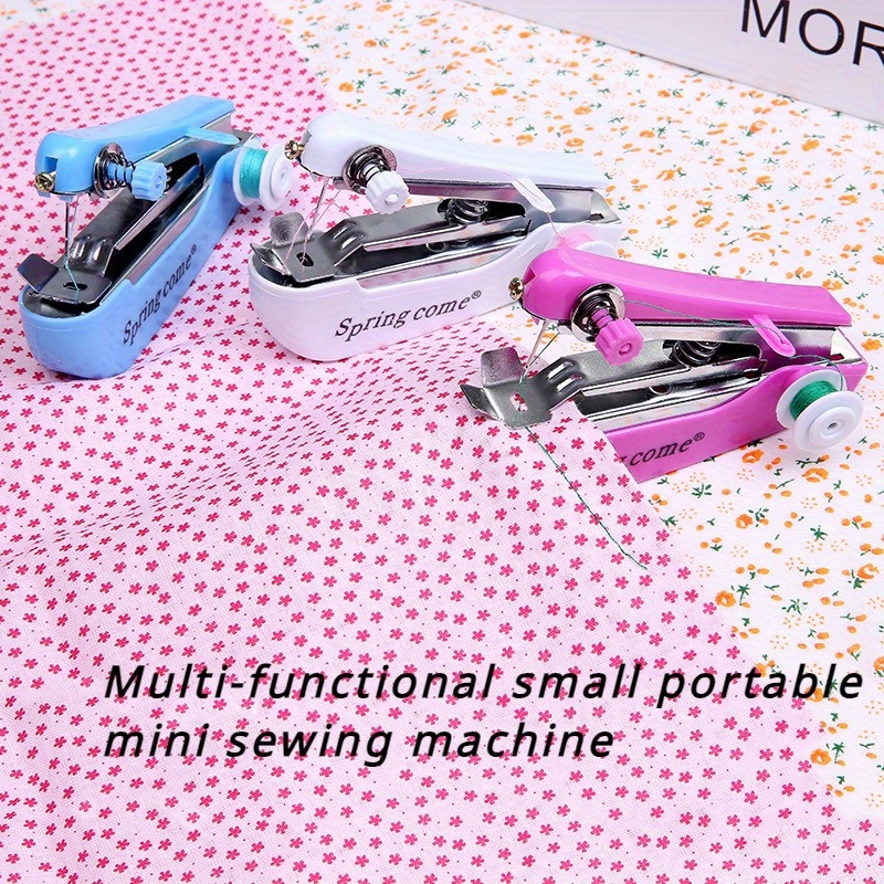 

Portable Mini Sewing Machine - , No Power Needed, In Light Blue/white/pink