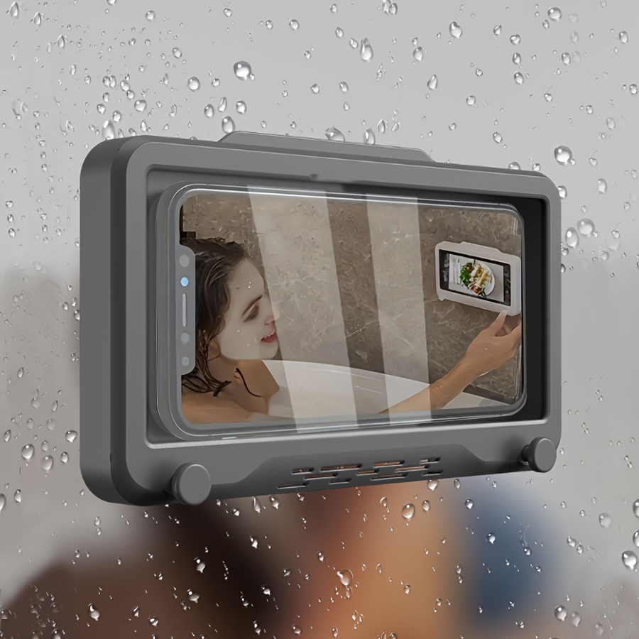 360° Rotation Waterproof Shower Phone Holder, Retractable, Angle  Adjustable,Shower Phone Case, Anti-Fog High Sensitivity Cover Mount Box For  Bathroom Wall Mirror Bathtub Kitchen, Waterproof Bathroom Touch Screen Phone  Box, No Drilling Wall-Mounted