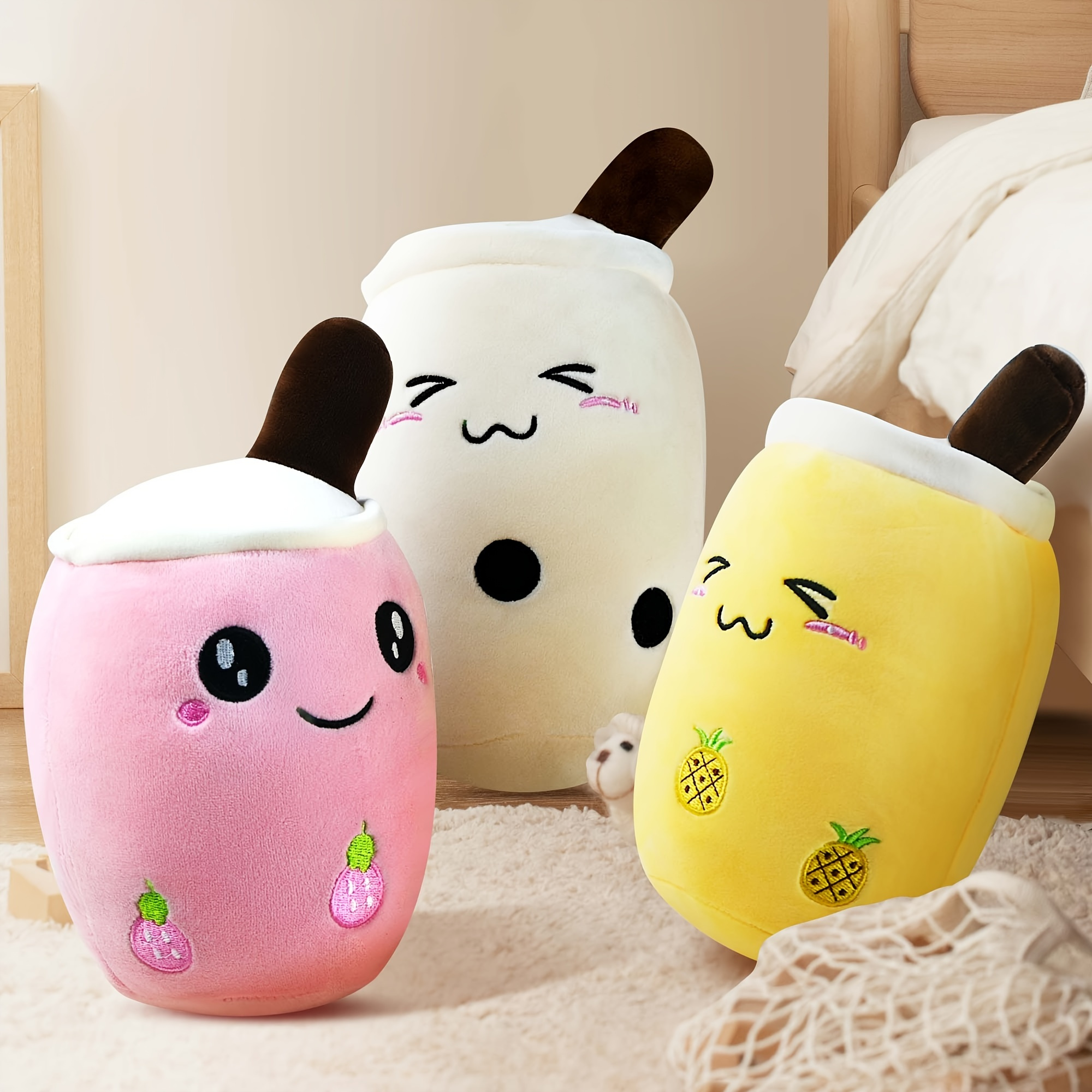 Plush Kawaii Bubble Tea Plush Toy Soft Plush Stuffed Animal - Temu