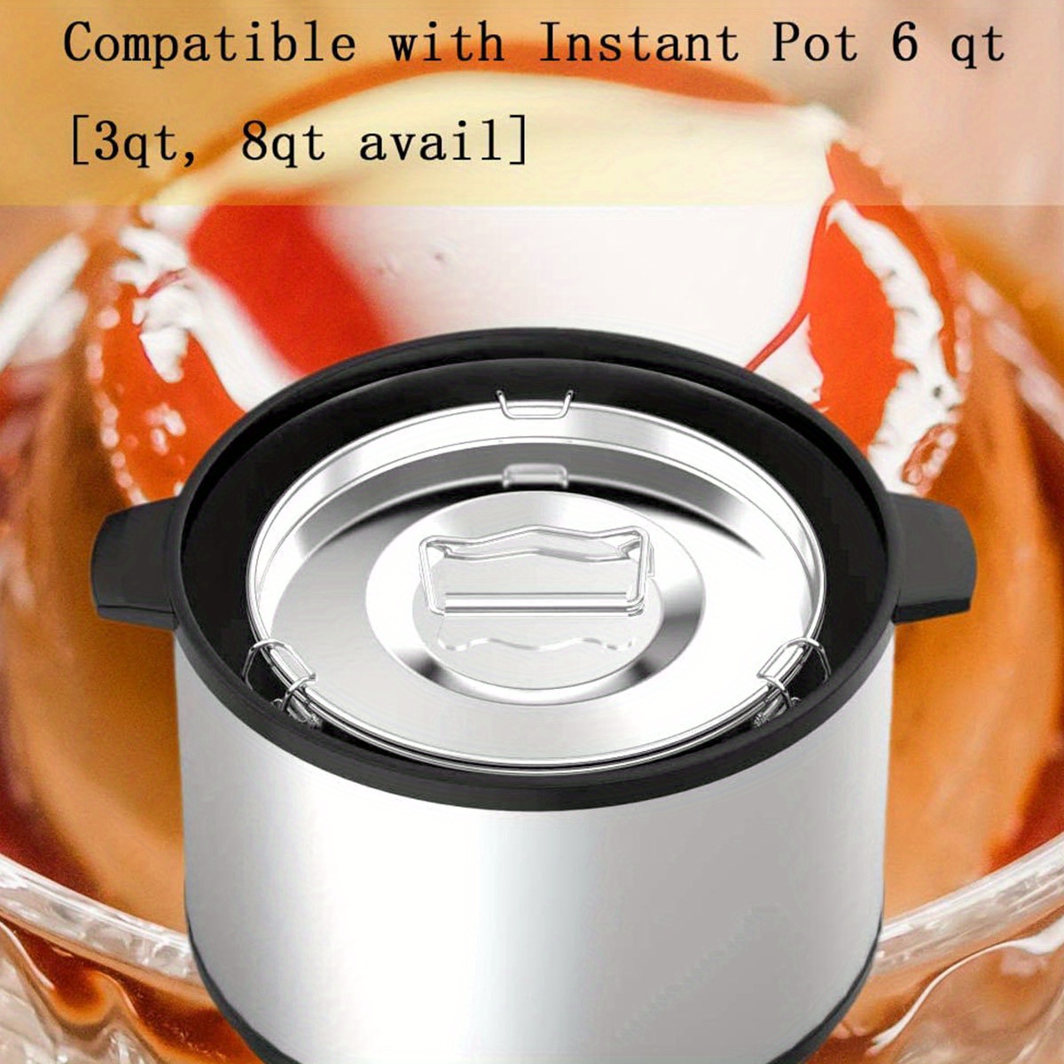 1pc flan mold 304 stainless steel flan pan mold with lid and handle 1 5qt capacity   flan mold portable round cake baking flan mold for chocolate cake cupcake pudding cake baking flan mold details 0