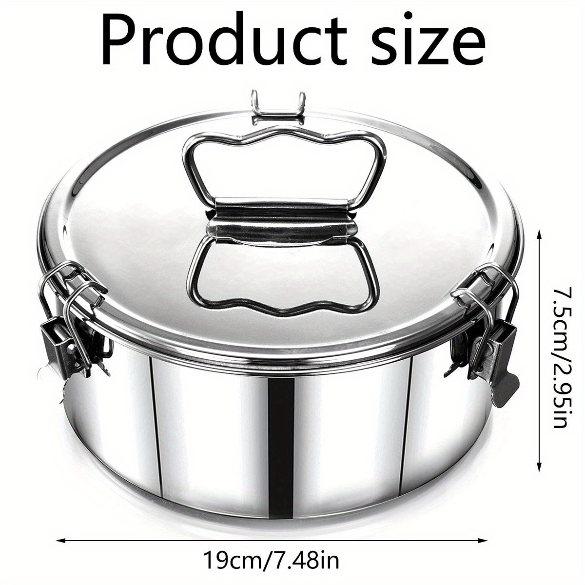 1pc flan mold 304 stainless steel flan pan mold with lid and handle 1 5qt capacity   flan mold portable round cake baking flan mold for chocolate cake cupcake pudding cake baking flan mold details 6