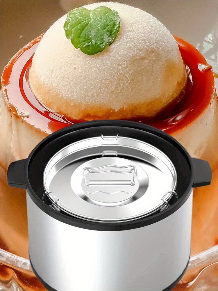 1pc flan mold 304 stainless steel flan pan mold with lid and handle 1 5qt capacity   flan mold portable round cake baking flan mold for chocolate cake cupcake pudding cake baking flan mold details 8