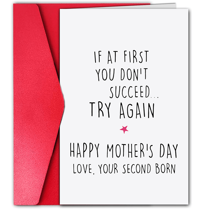 

1pc Funny Mother's Day Card With Creative Text. Creative Card. The Perfect Gift For Your Mom.