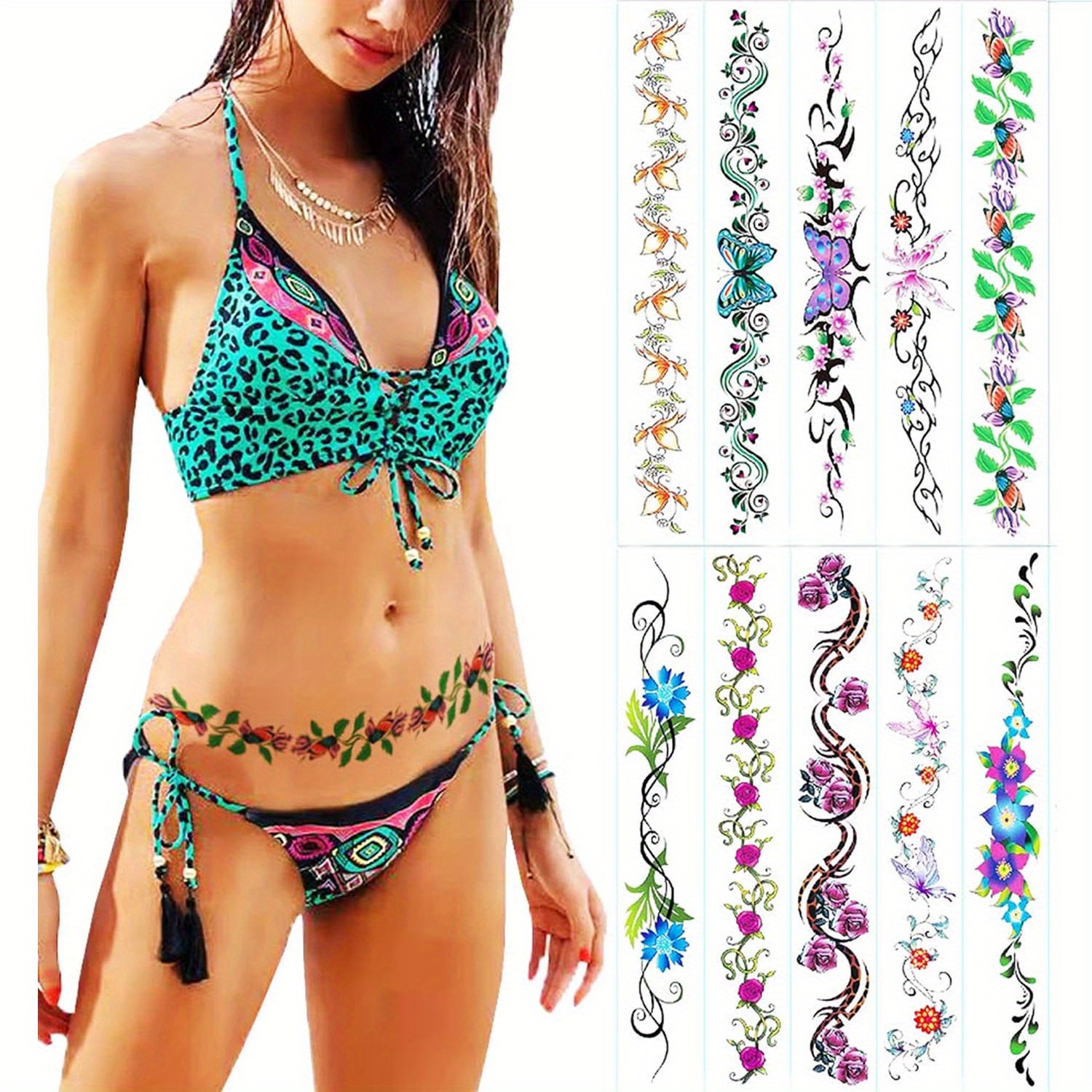 Sexy Women's Ladies Colourful Flower Print Bikini Waterproof