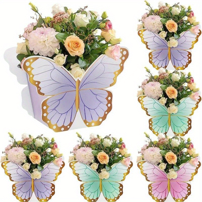 

12pcs Butterfly Centerpieces Tea Party Favors Table Decor For Baby Shower Birthday Wedding Themed Supplies Spring Mother's Day Party Decor