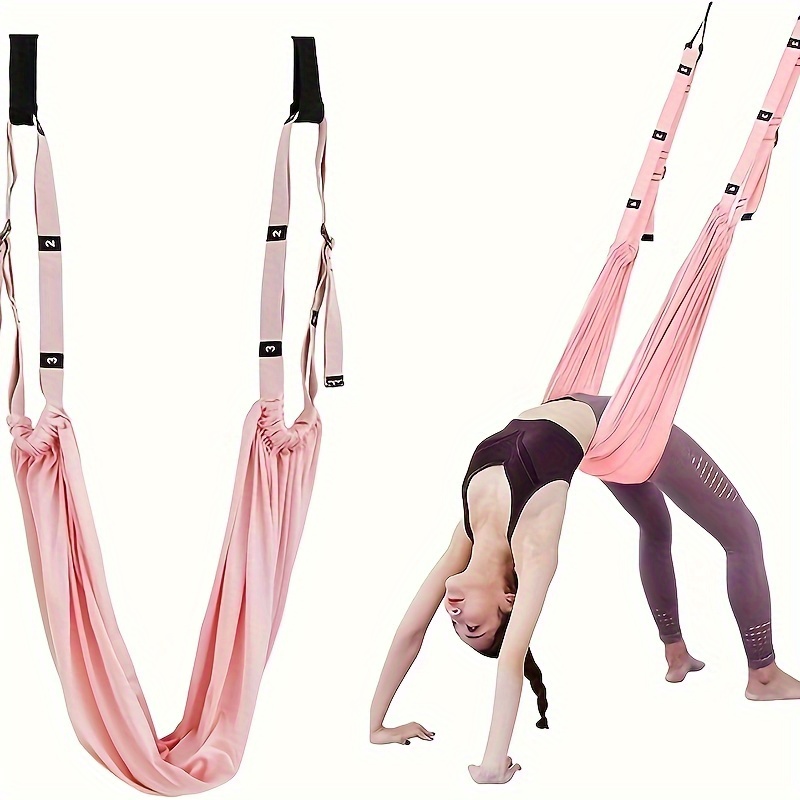 

1pc Aerial Yoga Hammock, Pilates Body Stretching Strap, Home Fitness Workout Equipment For Flexibility Training