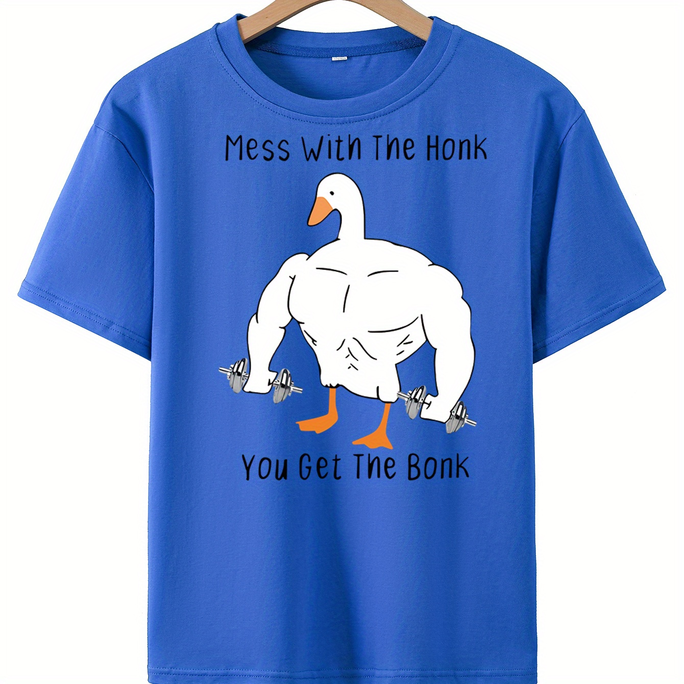 

Strong Duck Print T-shirt, Tees For Boys, Casual Short Sleeve T-shirt For Summer Spring Fall, Tops As Gifts
