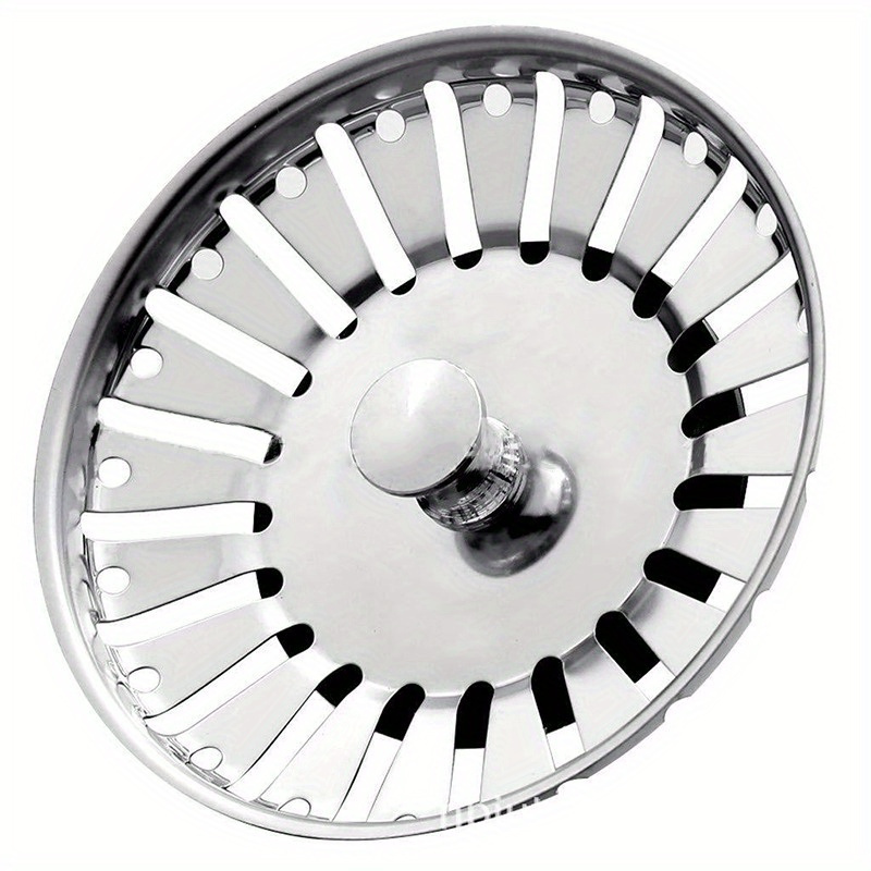 E-shop Hochwertiger 84MM Waschbecken Sieb 304 Edelstahl Wasserstopper Spüle Wasserfilter Stecker Küchenspüle Zubehör