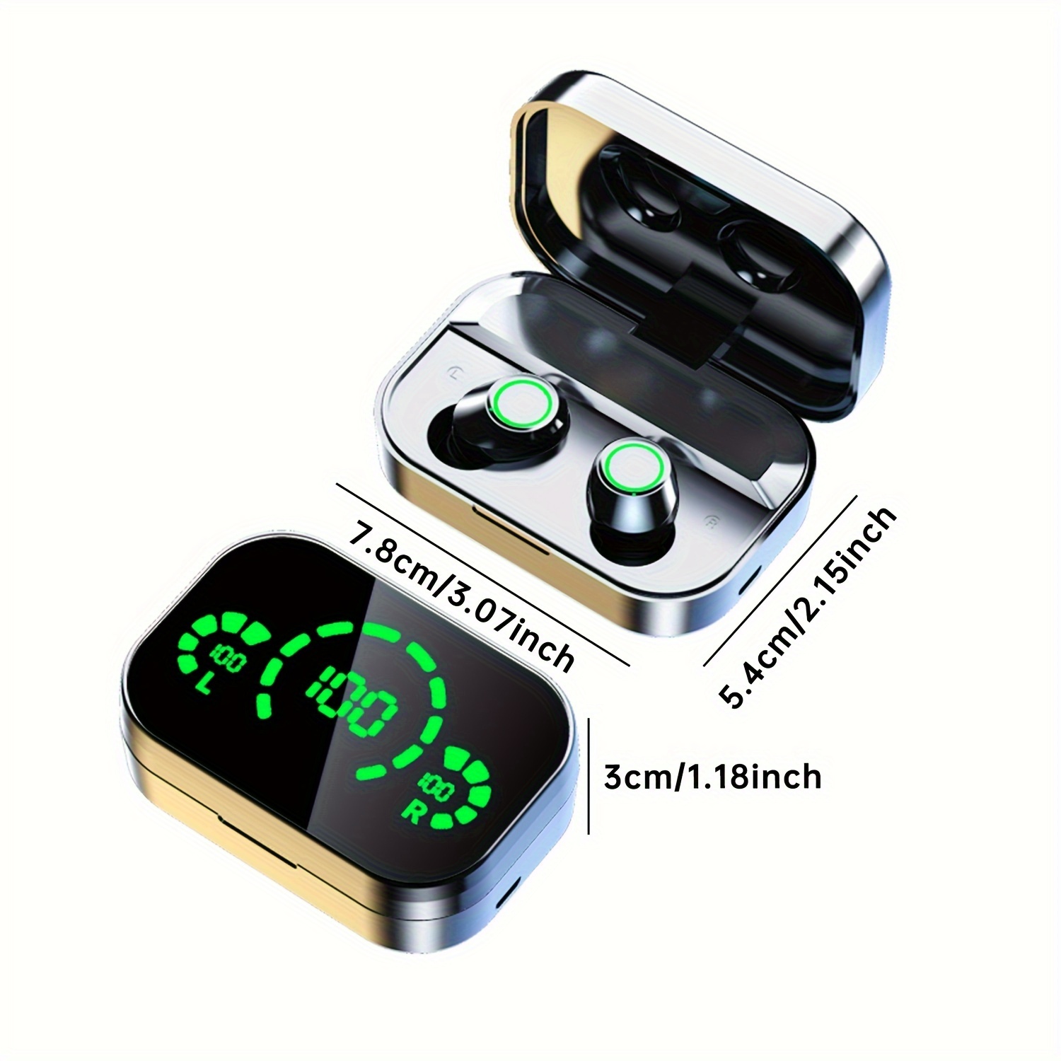 Auricolari con display a LED TWS YD03 Auricolari wireless durevoli con riduzione del rumore e auricolari ricaricabili per sport all'aria aperta, ciclismo, regalo di festa Compat_voghion.com