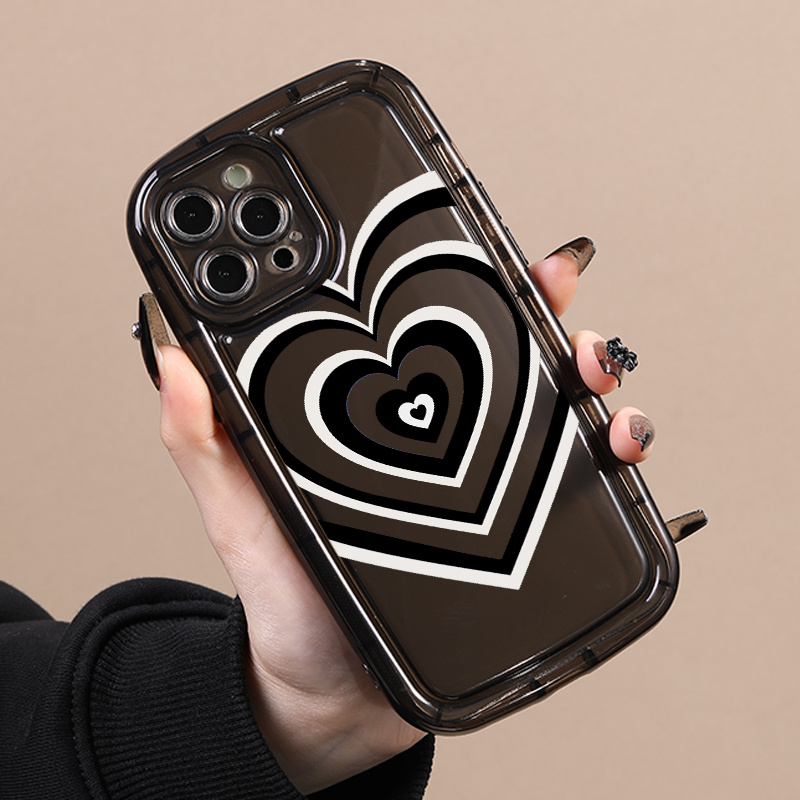 iPhone15 / black 【dress HEART 】 iPhone15 / black 【dress HEART 】 Small Black Heart Phone