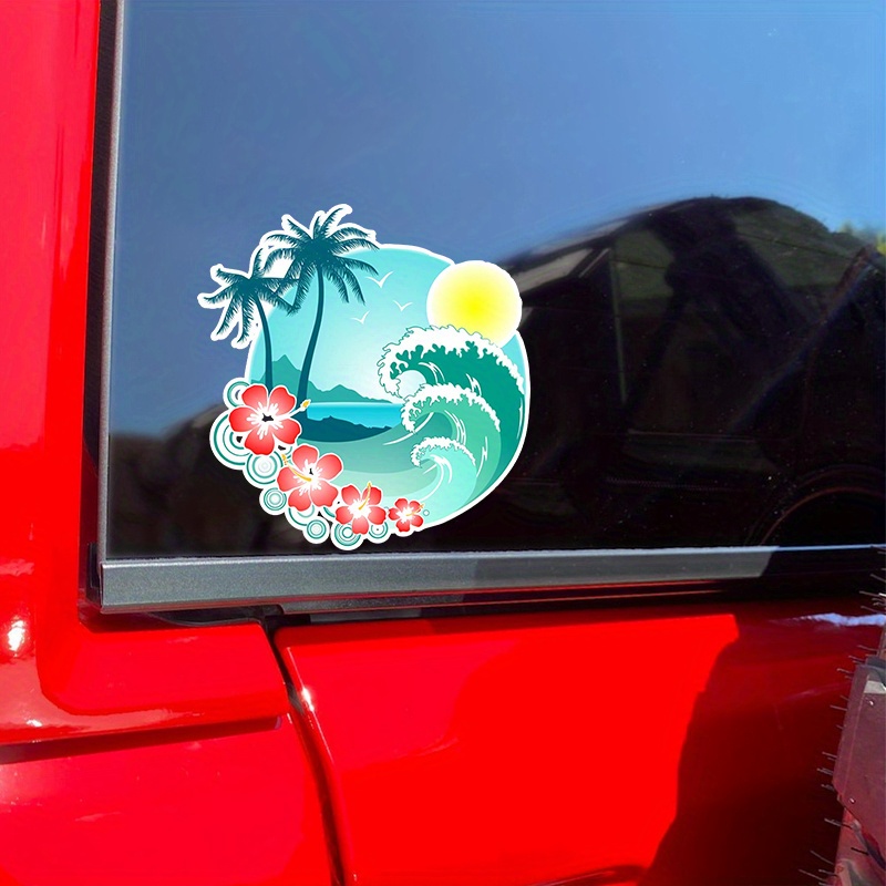 

Hawaiian Island Vinyl Sticker Waterproof Bumper Sticker Laptop Window Decal Car Sticker