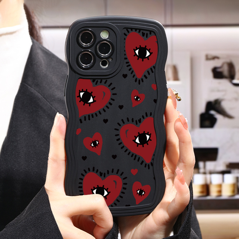 luxury matte shockproof red heart phone case 11 12 13 Temu Mauritius