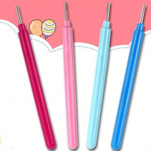 4pcs set of paper quilling tools including a s d kit rolling and curling tools and a quilling needle pen in blue art and card making projects
