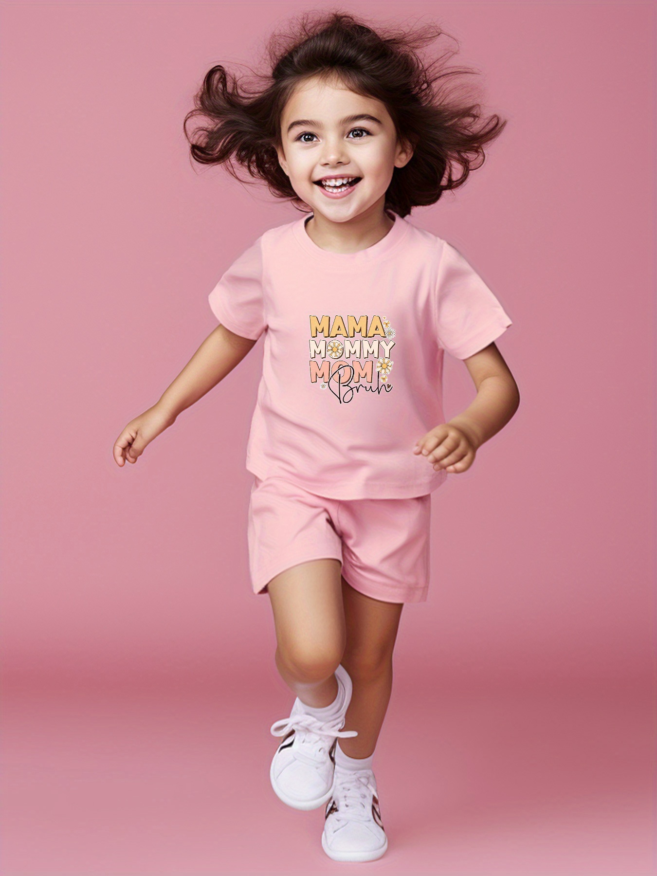 Mama Mommy Mom Bruh Print Baby Girls' 95% Cotton Comfy - Temu