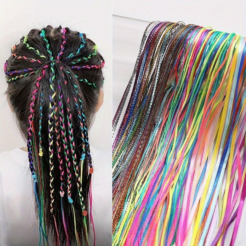 30 Pcs Hair Braids Assorted Gradient Color Mix Colorful Hair Wrap