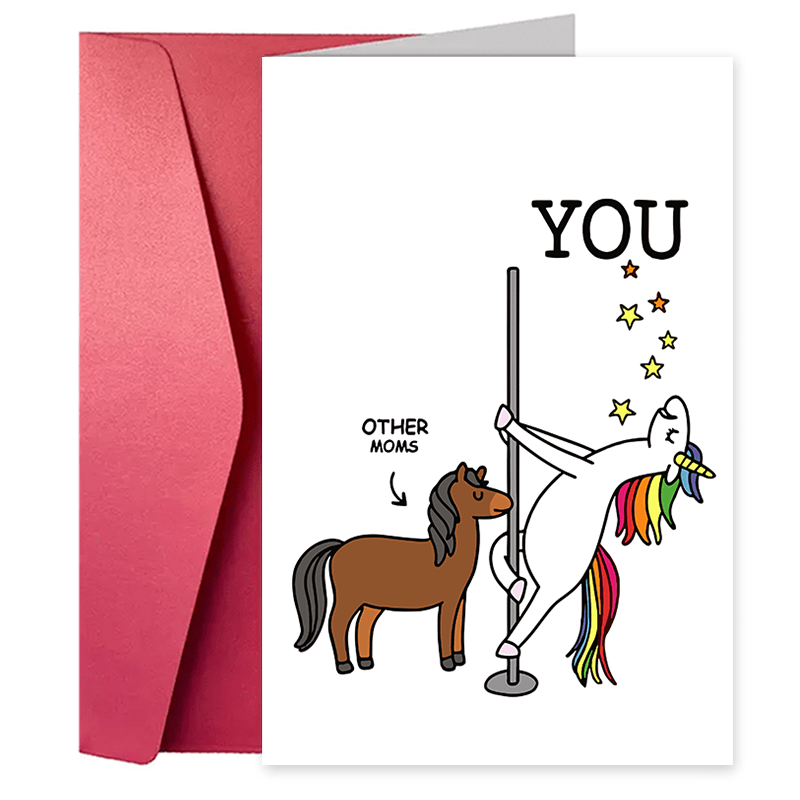 

1pc Funny Creative Mother's Day Greeting Card, Funny Mothers Day Card, Card For Mom Birthday, For Her, Grandmother, Grandma, Stepmom, Aunt, Thank You Greeting Card, I Miss You Card