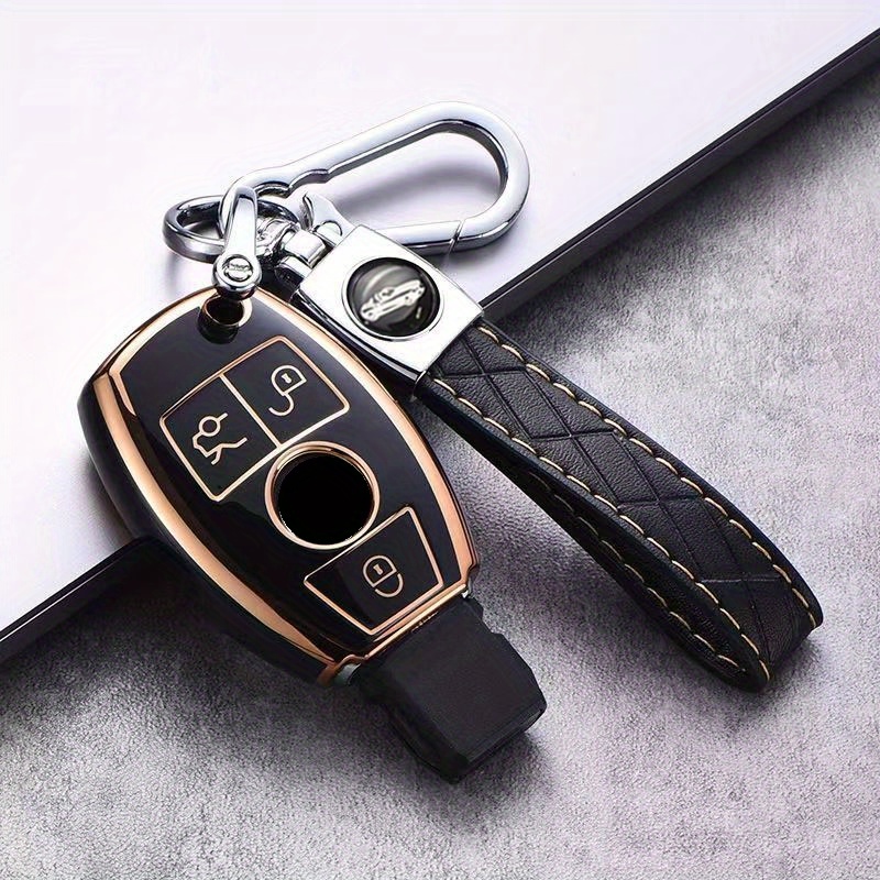 Flexible Tpu Cover For Car Remote Key Fob, Compatible With For Mercedes\ Benz Models Including A, B, C, E, , And Series