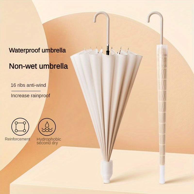 

Classic Stylish Automatic Umbrella With J Handle, Windproof Rainproof Durable Umbrella - Essential Travel Accessory For Rainy Days