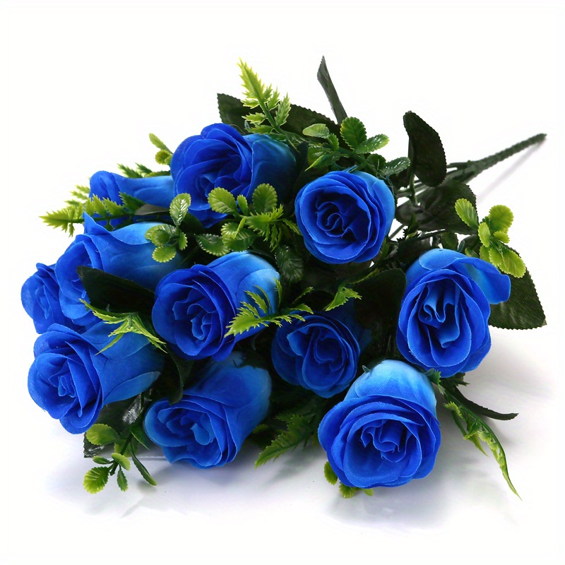 

1set A Bouquet Of 12 Roses, Artificial Peacock Roses, Simulated Flowers, Rose Bouquets, Noble And Elegant Decorations For Wedding Arrangements, Home Dining Room And Bedroom Ornaments.
