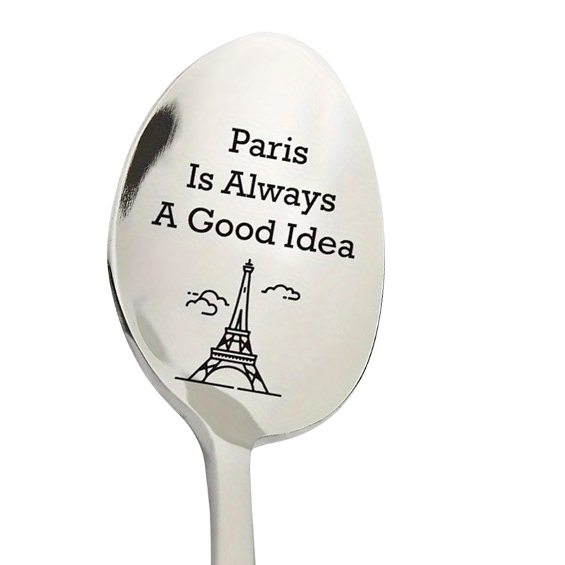 Image of Stainless Steel Spoon Is Used For Coffee, Tea, And Desserts A Satisfying Gift For Family, , And