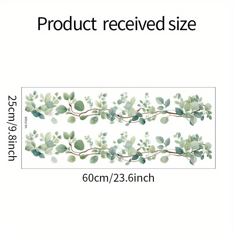 1pc Plant Vine & Leaf Wall Decal - Removable Pvc Sticker For Bedroom, Living Room, And Entryway Decor
