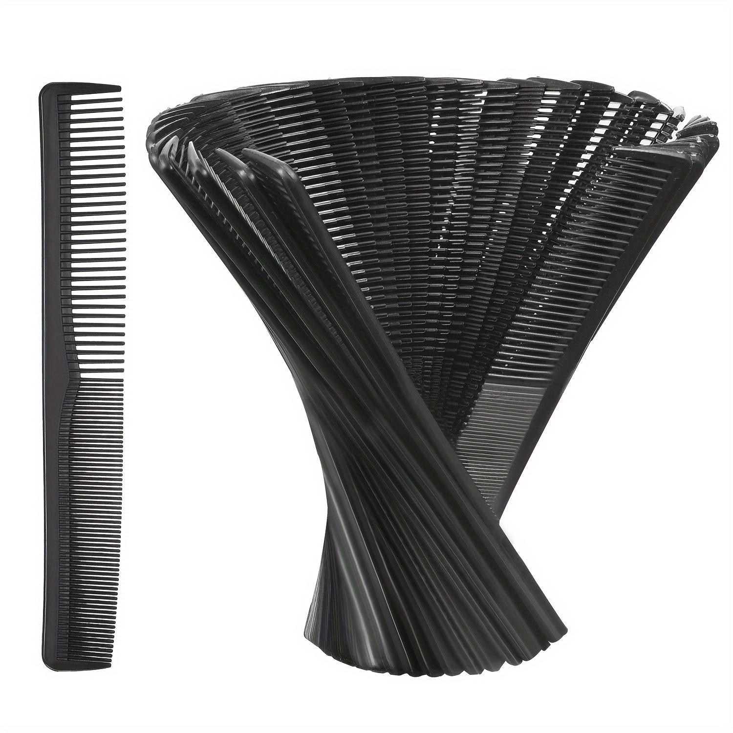 

50pcs/set Hairdressing Comb, Double Sided Plastic Hair Comb, Barber Salon Household Hair Styling Comb For All Hair Types