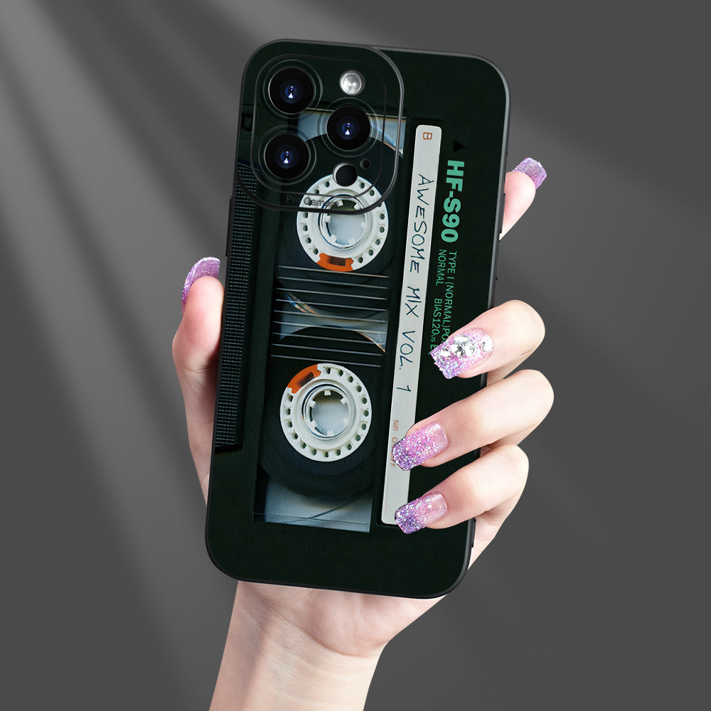 

Retro Cassette Tape Design Phone Case, Compatible With X/xs/xs Max To 15/15pro/15promax Series, Durable Protective Cover For Music Lovers