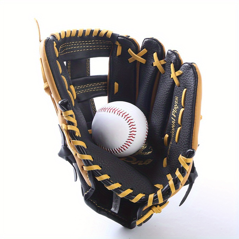 

1pc Baseball And Softball Mitt, Double-layer Cowhide Leather Baseball Glove For Throwing Training, Suitable For Teenagers And Adults