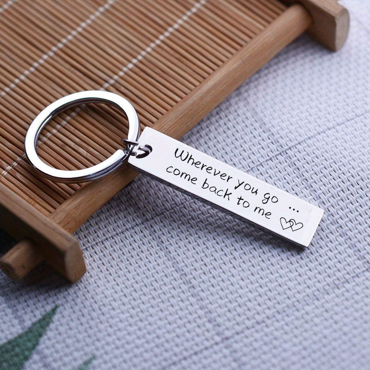 engraved message keychain couple lover birthday gifts - Temu Australia