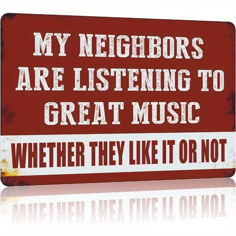 

Vintage Man Cave Decor Funny Music Signs Garage Bar Patio Wall Decorations Gifts For Men Outdoor & Indoor Including Tape