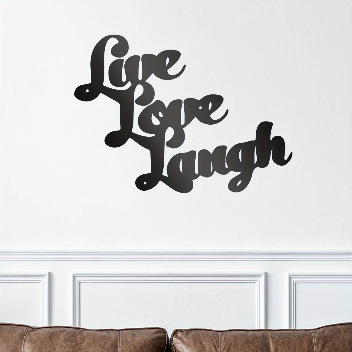 

Live Love Laugh" Inspirational Metal - Modern Outdoor Decor, No Power Needed, Vertical Orientation