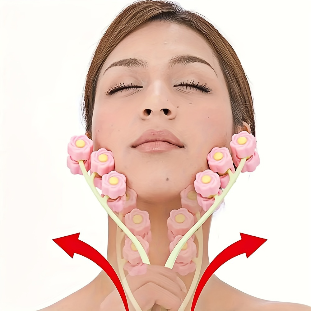 

Face Massager, Facial Massage, Flower Type Massage Roller For V Face Pull Tight Firming, Beauty Tool Double Chin V-face Lifting And Tightening