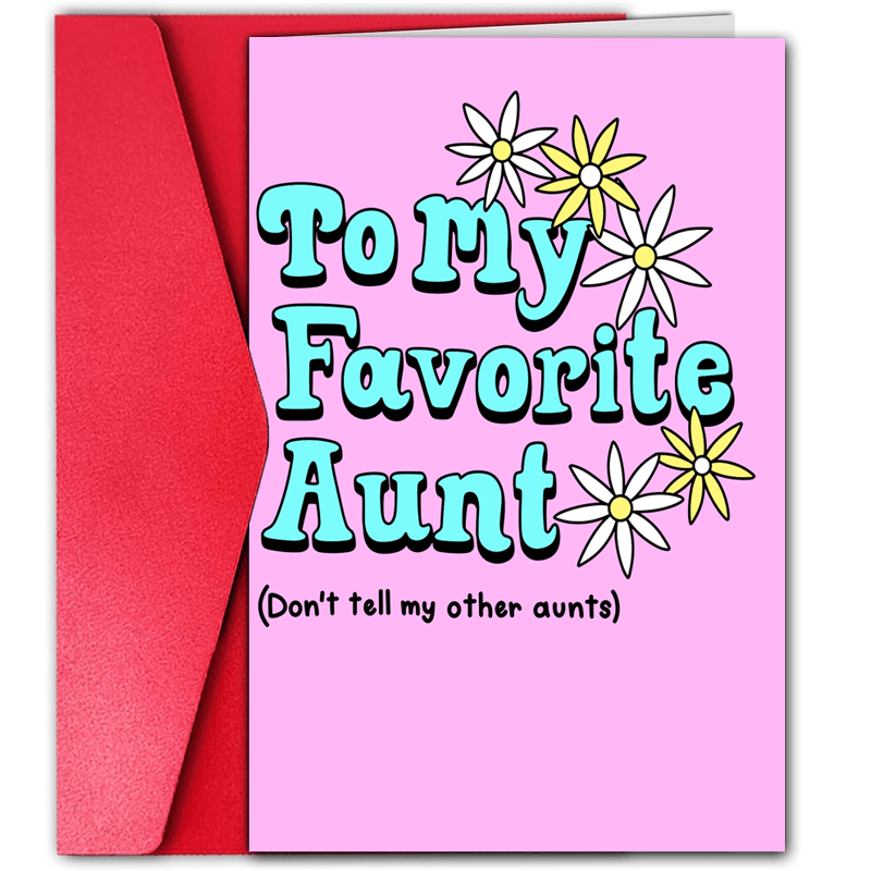 

1pc, Funny Aunt Mother's Day Card, Creative Text And Picture Greeting Card, The Best Gift For Mom, Small Business Supplies, Thank You Cards, Birthday Gift, Cards, Unusual Items, Gift Cards