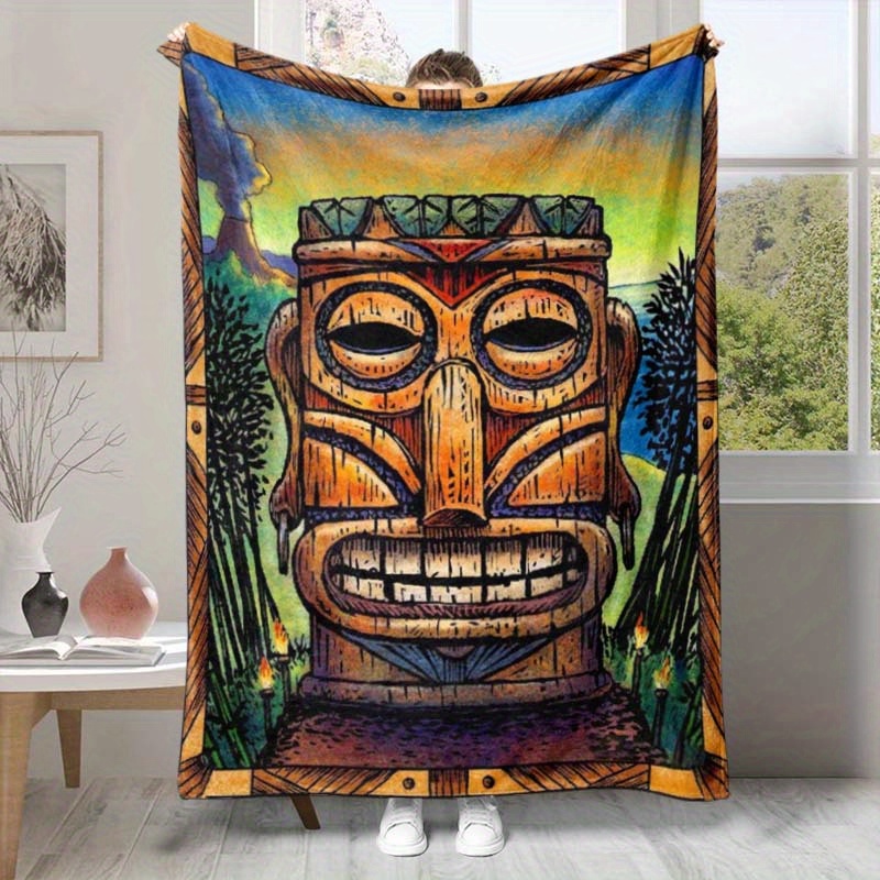 

Soft Nap Blanket With -style Artistic Patterns, Suitable For All Seasons, Can Be Used As An Office Chair Flannel Blanket.