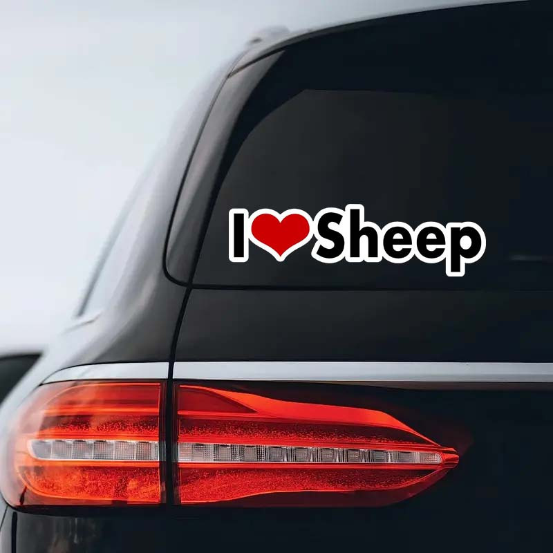 

Love Sheep Love Vinyl Decals, Truck, Laptop Locker Stickers