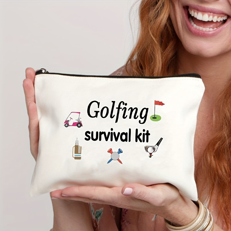 

Lightweight & Foldable Golfing Makeup Bag – Durable & Fade-resistant Canvas, Humorous Fashionable Gift For Golfer Moms With Convenient Zipper Closure