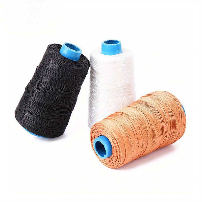 

1pc 300m Durable Nylon Thread Spools - Versatile Repair Essentials For Shoe, Kite, Fishing, Book Binding - Premium Quality In Black, Light Brown, White Colors