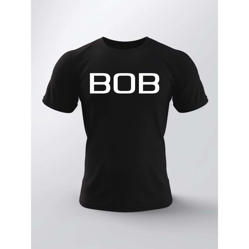 

Men's Casual Bob Graphic T-shirt, Crew Neck Short Sleeve Tees Tops Summer Clothes, Men's Clothes