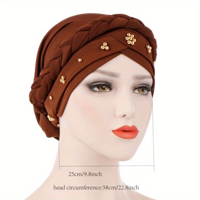 4pcs elegant braided headband hats beaded embellishments Temu Oman